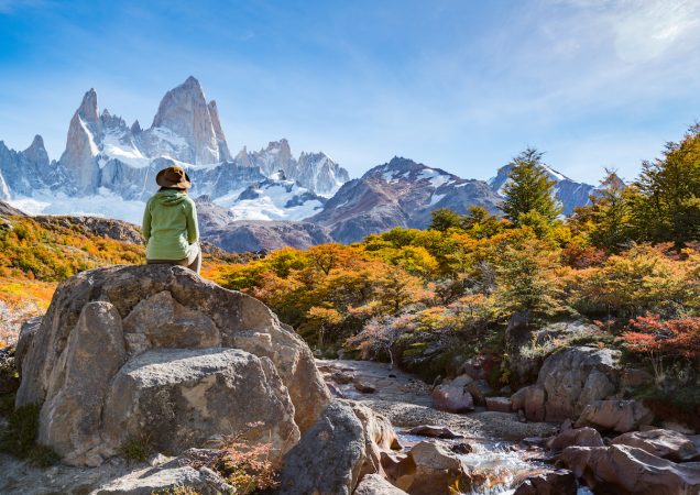 Fitz Roy, výhled na fitz roy, podzimní patagonie